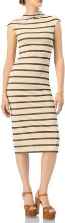 Ivonne Striped Jersey Midi Dress in Sand at Nordstrom, Size Medium