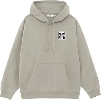 Obey Eyes Icon printed hoodie - men - Cotton/Polyester - M - Grey