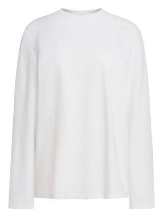 12 Storeez long-sleeve cotton T-shirt - women - Cotton - L - White