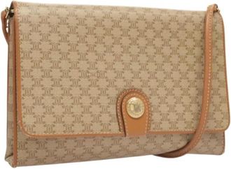 Celine Pre-owned Leather celine-bags - Dames - Vintage Schoudertas - Beige - ONE Size - Leer - Vintage