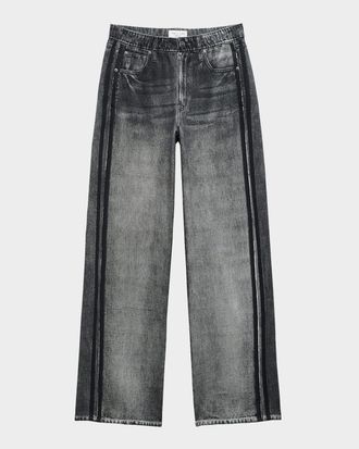 Rag & Bone Miramar Cotton-Terry Wide-Leg Track Pants