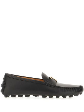 Tod's Loafers met logo - Zwart