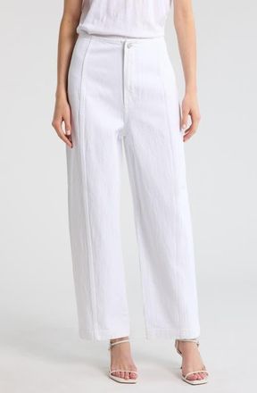 Pistola Denim Blair High Waist Ankle Straight Leg Jeans in Vivid White at Nordstrom, Size 28