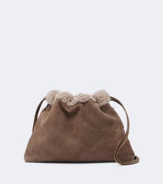 Brunello Cucinelli Mellow Monili Medium leather crossbody bag