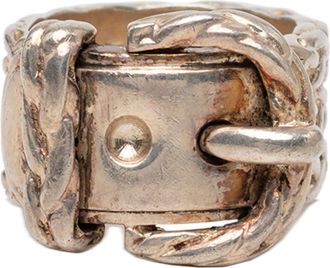 Herm&egrave;s Silver 925 Band Ring (Pre-Owned)