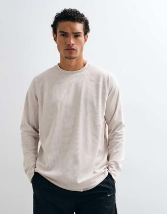 Nike NAC Dri-FIT - Top in rete a maniche lunghe color pietra-Grigio