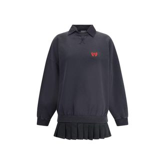 Balenciaga Black Cotton Casual Womens Dress