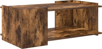 vidaXL Mesa De Caf&eacute; Roble Ahumado 90 X 50 X 33 Cm Madera De Ingenier&iacute;a Vidaxl