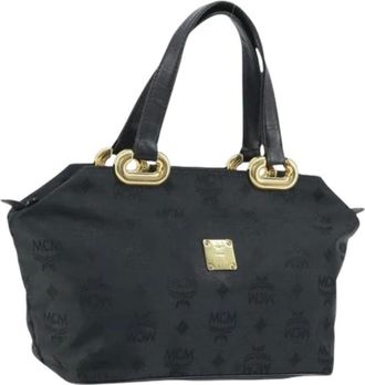 MCM Pre-owned Handbags, female, Black, Size: ONE SIZE Pre-owned Nylon Hand Bag