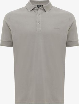 Genti Polo met 3 knopen | Bruin