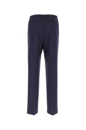 Fendi Mens Blue Wool Pant Exterior: Pantaloni