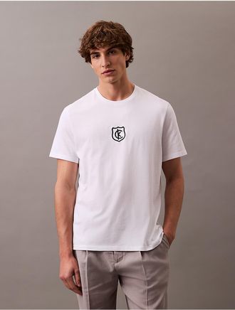Calvin Klein Jeans Calvin Klein Mens Emblem Logo Graphic Classic T-Shirt - White - XL