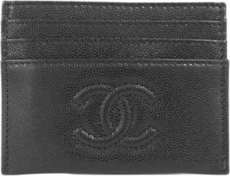 Chanel Pre-owned Wallets, female, Black, Size: ONE SIZE Pre-owned Card Case