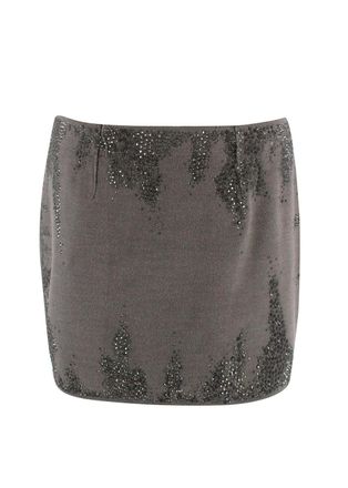 16Arlington 16Arlington grey Haile rhinestone-embellished mini skirt Size S