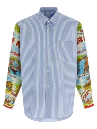 Comme Des Gar&ccedil;ons Patterned Sleeve Shirt