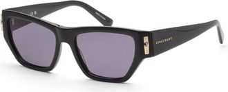 Longchamp Womens 54mm Black Sunglasses
