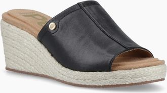 Hush Puppies Womens Willow Rattan Womens Sandals - Black - Size: 5