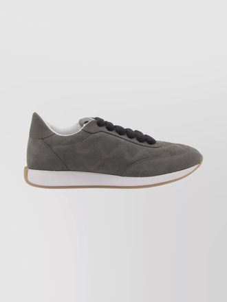 Fabiana Filippi suede sneakers with rubber sole and stitching