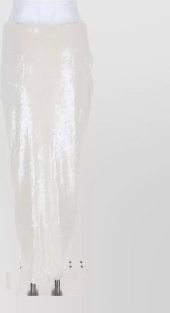 Rotate sequined draped asymmetric knot midi skirt
