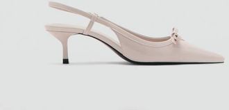 Mango Scarpe tacco punta fiocco grezzo - Donna - 35 - MANGO