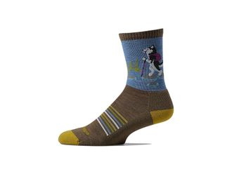 Darn Tough Critter Club Micro Crew Lightweight with Cushion Womens Crew Cut Socks Shoes Bark : MD (US 7.5-9.5), Wool/Spandex/Nylon