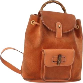 Gucci Pre-owned Backpacks, female, Brown, Size: ONE SIZE Pre-owned Vintage Backpack