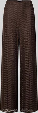 Comma Hose aus H&auml;kelspitze mit Innenfutter in Dunkelbraun, Gr&ouml;&szlig;e 34/32