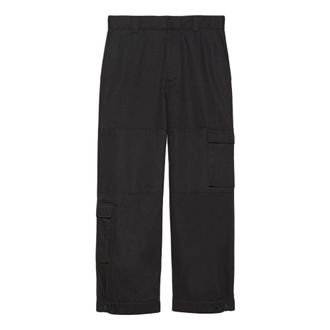 Gucci Cotton Drill Cargo Trousers With Patch Black 776978-ZAPRO-1000
