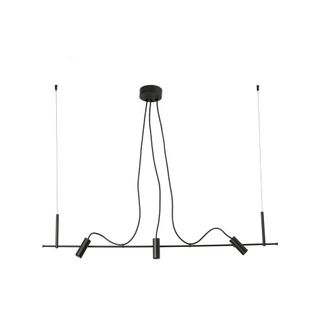 Netlighting Clap Linear 3x6W Outdoor Pendant Ceiling Light Black IP65 3000K