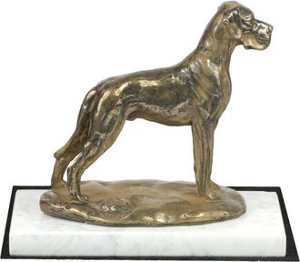 OEM Gran Dan&eacute;s Ii: Estatuilla De Perro, Figura De M&aacute;rmol Blanco, Trofeo Para Una Exposici&oacute;n De Perros De Art-dog
