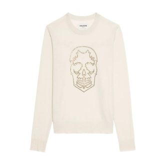 Zadig&Voltaire Miss West Strass Trui - Dames - Truien - Beige - Maat: XS Kasjmier