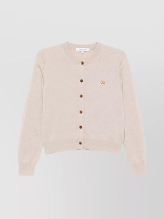 Maison Kitsun&eacute; baby fox wool cardigan