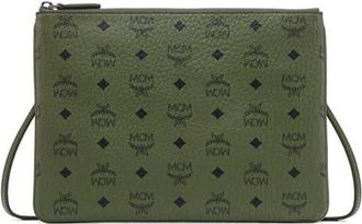 MCM Crossbody Pouch in Visetos Original in Green at Nordstrom