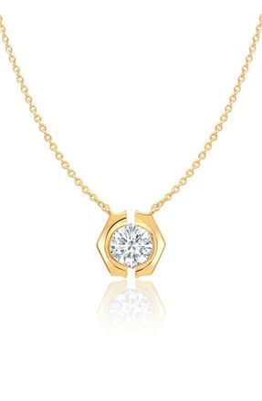Crislu Solara Cubic Zirconia Necklace in 18Kt Yellow Gold /Clear Stone at Nordstrom, Size 16 In