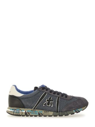 Premiata Lucy 7770 Low Profile Suede Mesh Sneakers
