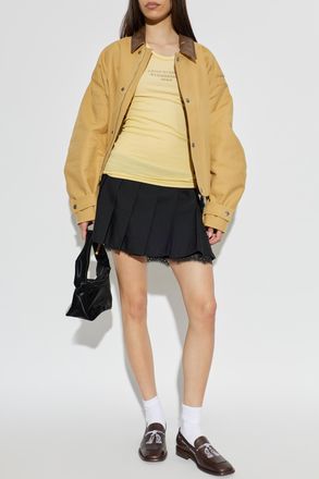 Acne Studios Ribbed Sleeveless Top, Womens, Yellow