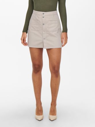 Jacqueline de Yong Cordrock JDY JDYSHIRAZ CORDUROY SKIRT PNT DIA, Damen, Gr. XL (42), gelb (moonbeam), Cord, Obermaterial: 100% Baumwolle, unifarben, kurz, R&ouml;cke Cordroc