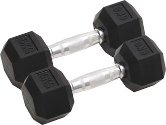 vidaXL Mancuernas 2 Unidades Total Hierro Fundido 6 Kg Vidaxl