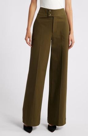 Frame Denim Le Hardy High Waist Wide Leg Pants in Rich Military at Nordstrom Rack, Size 12