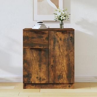 vidaXL Vidaxl - Aparador Madera Contrachapada Color Roble Ahumado 60x30x70 Cm