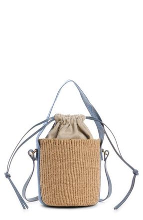Chlo&eacute; Small Woody Basket Bucket Bag in Ashes Blue at Nordstrom