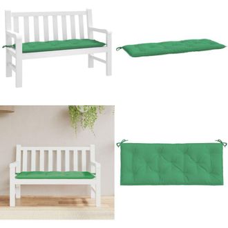 vidaXL Cuscino per Panca Verde 120x50x7 cm in Tessuto Oxford - Cuscino da giardino - Cuscino per patio
