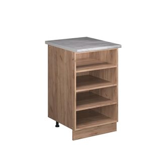 Vicco Estante De Cocina Fame-line, Roble Dorado, 50 Cm, Et M&aacute;rmol, Vicco