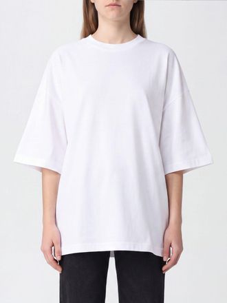 Haikure T-shirt oversize in cotone con scollo a girocollo e spacco posteriore