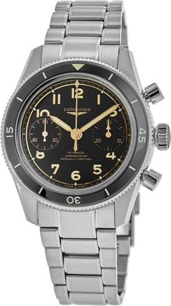 Longines Spirit Flyback Chronograph Black Dial Stainless Steel Mens Watch L3.721.4.53.6