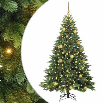 vidaXL &Aacute;rbol De Navidad Artificial Con 300 Led Verde 180 Cm Pe Y Pvc Vidaxl