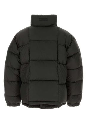 VETEMENTS Mens Dark Brown Polyester Down Jacket Blackout Piumini