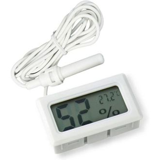 OEM Term&oacute;metro E Higr&oacute;metro Integrado 2 En 1 Con Pantalla Lcd Externa - Para Aves De Corral, Acuarios, Reptiles E Incubadoras - Crezuo