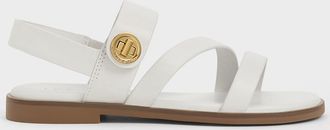 Charles & Keith Yara Girls Metallic Buckle Sandals