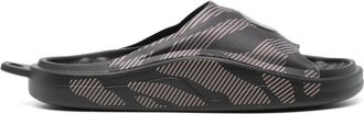adidas by Stella McCartney logo-debossed slides - women - Rubber/Rubber/Nylon - 7.5 - Black